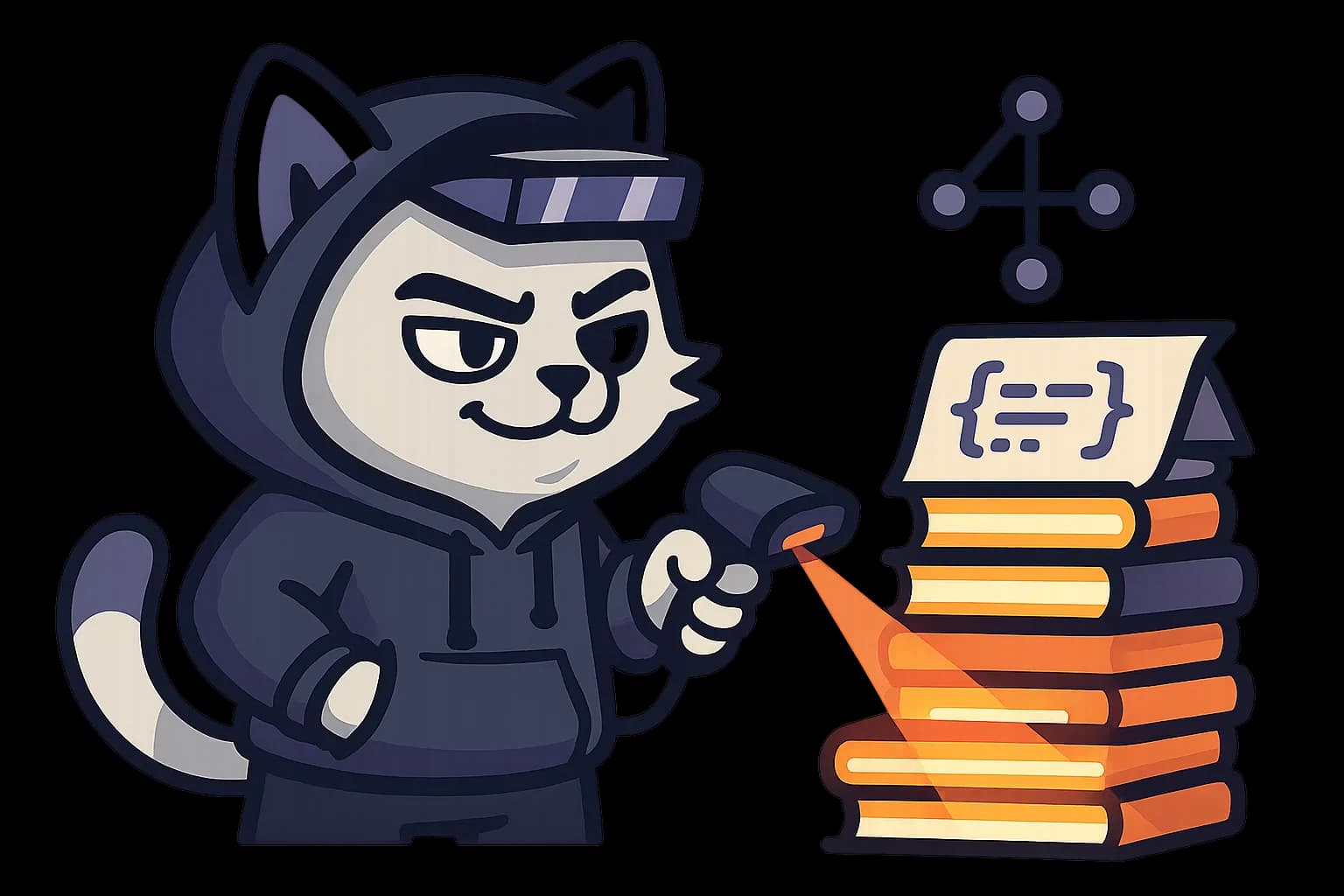 The LGTM mascot indexing a codebase